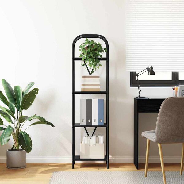 vidaXL Raamatukapp Must tamm 40 x 30 x 146 cm Tehispuit