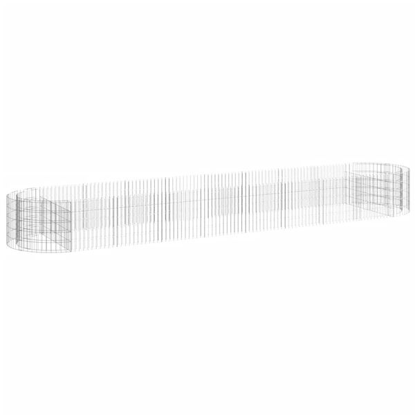 vidaXL gabioon taimelava, tsingitud raud, 500 x 100 x 50 cm