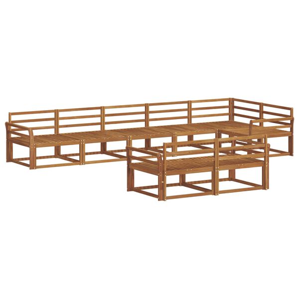 vidaXL V&auml;li diivanikomplekt 8 pcs Neutraalne Tugev akatsiapuu