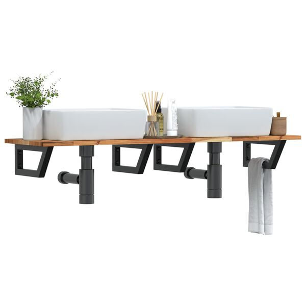 vidaXL seinale kinnitatav valamuriiul, teras ja akaatsiapuit