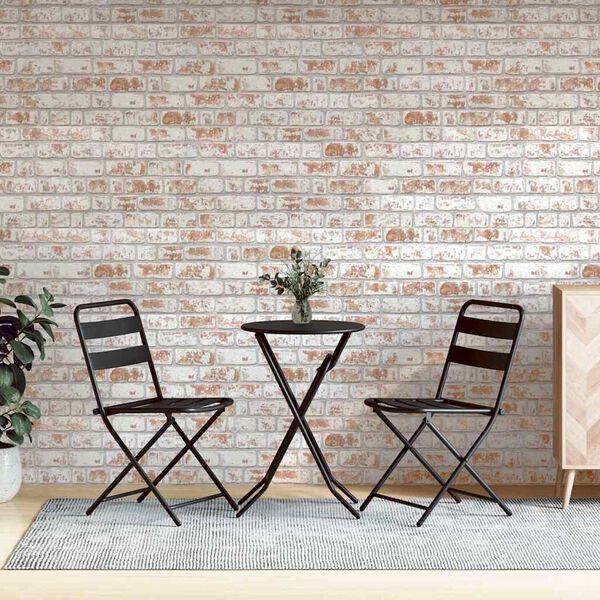 vidaXL 3D seinapaneelid 10 tk, punane ja valge, 100 x 50 cm, EPS