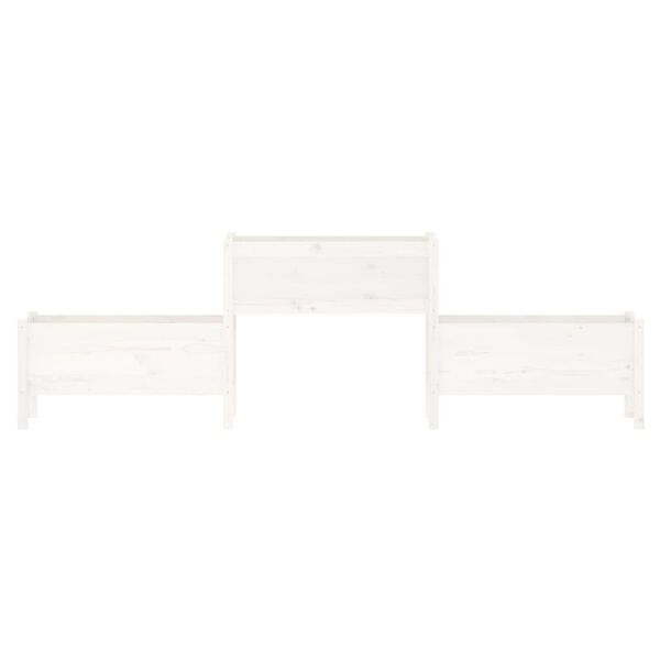 vidaXL taimekast, valge, 245,5x44x75 cm, toekas männipuit