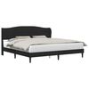 vidaXL Voodi raam peaga Must 180 x 200 cm Samet