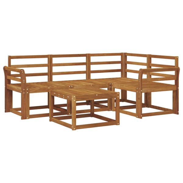 vidaXL V&auml;li diivanikomplekt 5 pcs Neutraalne Tugev akatsiapuu