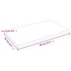 vidaXL lauaplaat, 80x50x2 cm, tammepuit, naturaalsed servad
