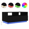 vidaXL LED-tuledega kohvilaud, must tamm, 90 x 49 x 40 cm