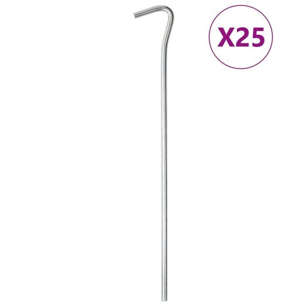 vidaXL telgivaiad 25 tk, 23 cm &Oslash;5 mm, tsingitud teras