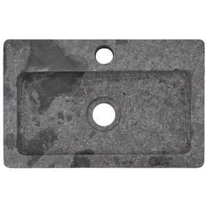 vidaXL seinale kinnitatav valamu, hall, 38x24x6,5 cm, marmor