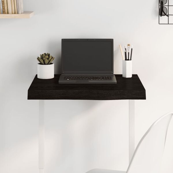 vidaXL lauaplaat, tumepruun, 60x50x(2-6) cm, töödeldud tammepuit