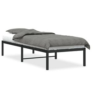 vidaXL metallist voodiraam, must, 80x200 cm