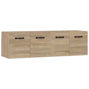 vidaXL seinakapp, 2 tk, Sonoma tamm, 80x35x36,5 cm, tehispuit