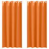 vidaXL Kardinad r&otilde;ngastega 2 tk Erk Oranž 225 x 140 cm Pol&uuml;ester