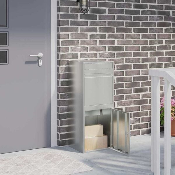 vidaXL Pakiautomaat ladustamisega Must 41 x 38 x 103 cm Tsinkteras