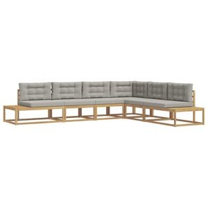 vidaXL V&auml;li diivanikomplekt Valge 357 x 198,5 x 73 cm Pol&uuml;ester