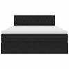 vidaXL Laos voodi madratsiga peaga Must 140 x 190 cm Samet