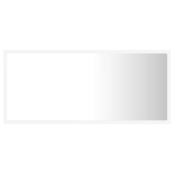 vidaXL LED vannitoa peeglikapp, valge, 90x8,5x37 cm, puitlaastplaat