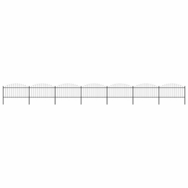 vidaXL aiapiire odaotsaga, terasest, 1248 x 150 cm, must