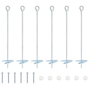 vidaXL Muldade ankurdus 6 pcs H&otilde;bedane &Oslash;10 x 50 cm