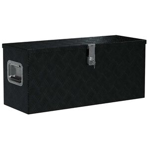 vidaXL alumiiniumist kast 80 x 30 x 35 cm, must