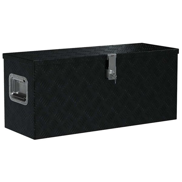 vidaXL alumiiniumist kast 80 x 30 x 35 cm, must