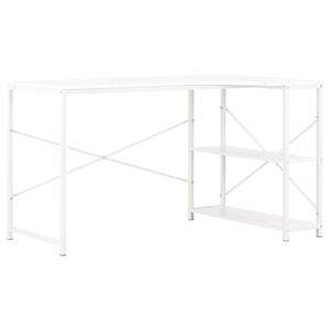 vidaXL arvutilaud, valge, 120 x 72 x 70 cm