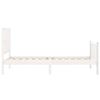 vidaXL voodi ilma madratsita, valge, 100 x 200 cm, männipuit