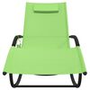 vidaXL kiikuvad lamamistoolid 2 tk, roheline, teras ja textilene