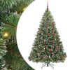 vidaXL Tehisj&otilde;ulupuu koos 300 LED-iga Roheline 180 cm PE ja PVC