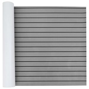 vidaXL Paadi matt Triibuline Helehall ja must 240 x 90 cm EVA