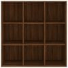 vidaXL raamatukapp, pruun tamm, 98 x 29 x 97,5 cm
