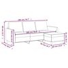 vidaXL 3-kohaline diivan jalapingiga, cappuccino, 180 cm, kunstnahk