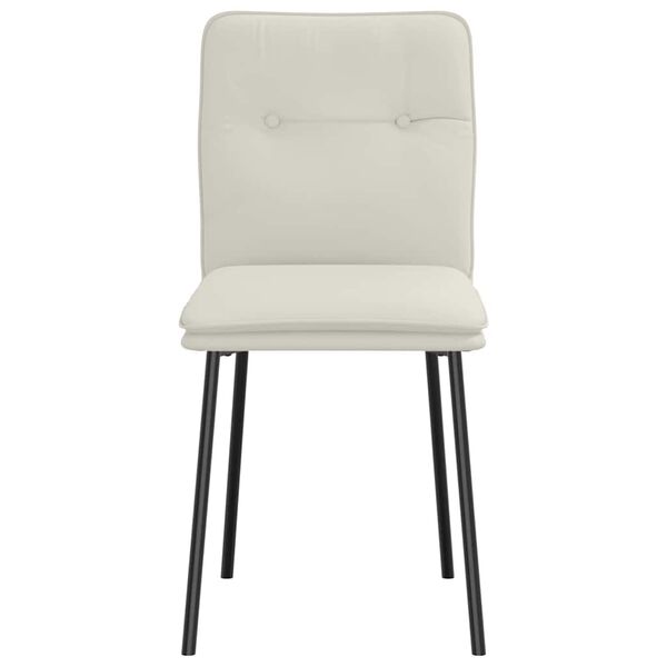 vidaXL söögitoolid 2 tk, kreemjas, samet