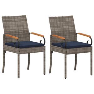 vidaXL Aiatoolid 2 pcs Hall ja tumesinine Pol&uuml;rotang ja Akaatsia