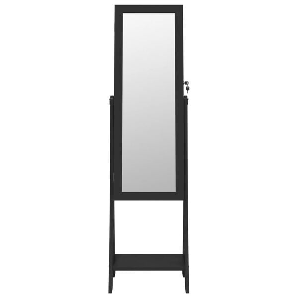 vidaXL ehetekapp peegli ja LED-valgustusega, eraldiseisev, must