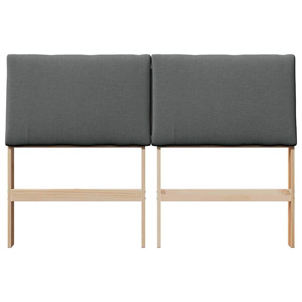 vidaXL Polsterdatud voodiots Tumehall 150 cm Tahke m&auml;nd