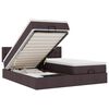 vidaXL Ottomani voodiraam madratsitega, tumepruun, 160x200cm , kangas