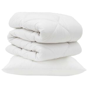 vidaXL Suletekk padjaga 2 pcs Valge Mikrofiiber