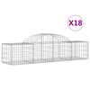 vidaXL kaarekujulised gabioonkorvid 18 tk, 200x50x40/60 cm, raud
