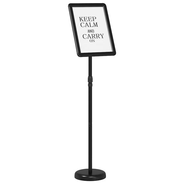 vidaXL Messin&auml;itus Displays Must 25 x 25 x 125 cm Alumiinium