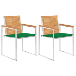 vidaXL aiatoolid istmepatjadega, 2 tk, tiikpuu ja teras