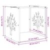 vidaXL K&uuml;ttepuude riiul 40x40x40 cm ilmastikukindel teras