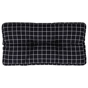 vidaXL euroaluse istmepadi, mustad ruudud, 70 x 40 x 12 cm, kangas