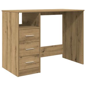 vidaXL kirjutuslaud Artisan Oak 102x50x76 cm Engineered Wood