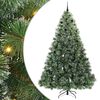 vidaXL Tehisj&otilde;ulupuu koos 300 LED-iga Roheline 240 cm PE ja PVC