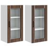 vidaXL Seinaklaasikapp PORTO 2 pcs Pruun tamme 40 x 31 x 80 cm