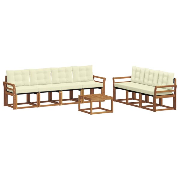 vidaXL V&auml;li diivanikomplekt padjaga 8 pcs Looduslik ja kreem