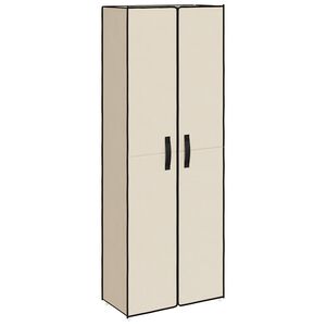 vidaXL kingakapp, kreemjas, 60 x 30 x 166 cm, kangas