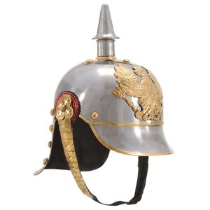 vidaXL Saksa Preisi kiivri j&auml;ljend LARP, h&otilde;bedane, teras