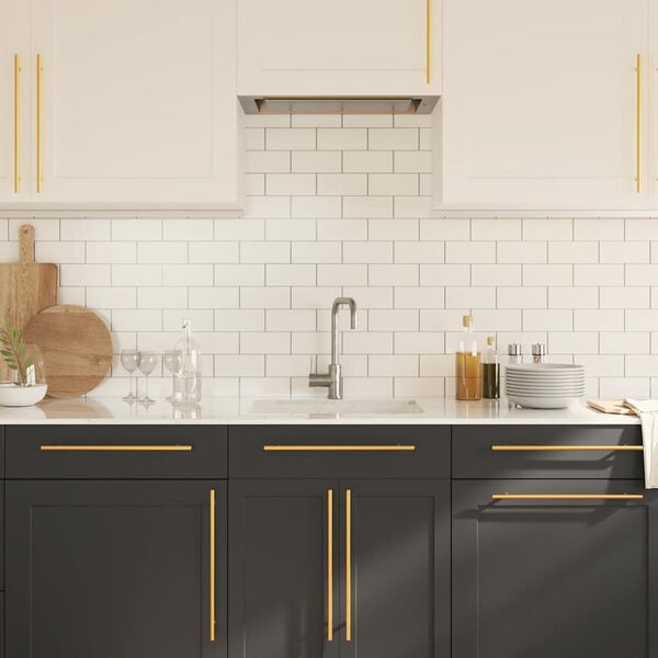 vidaXL kapi k&auml;epidemed 5 tk, kuldne, 320 mm, roostevaba teras