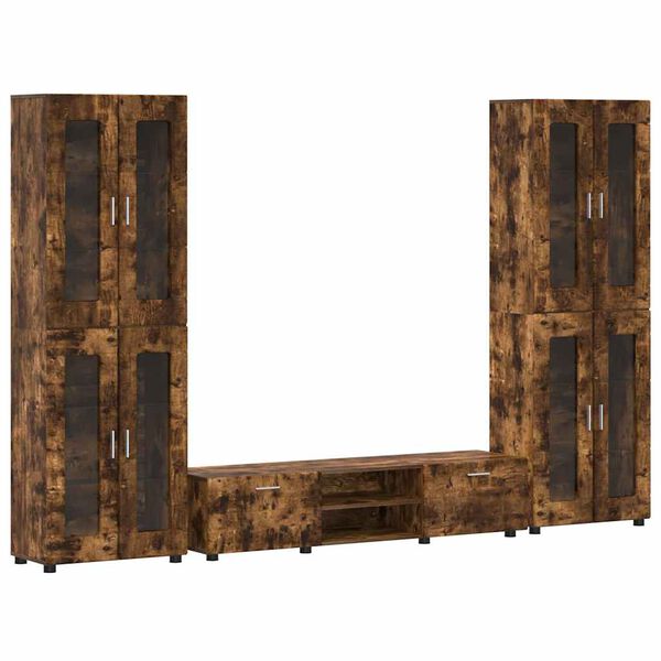 vidaXL Telerikapi komplekt sahtliga FLORIN Suitsetatud tamm Tehispuit